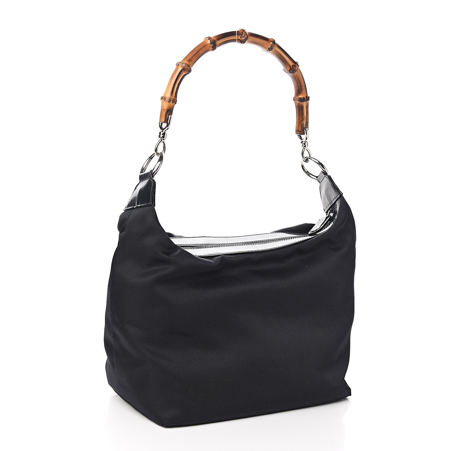 Gucci Nylon Bamboo Hobo Black 2 of 9