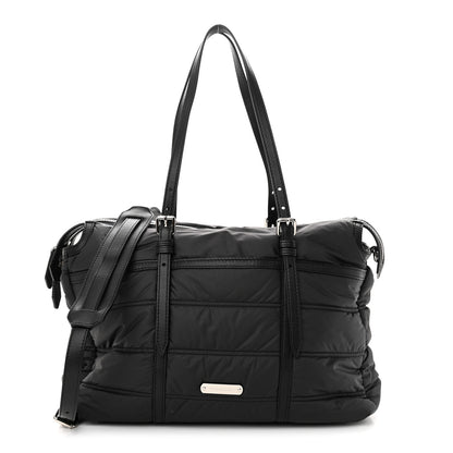 Burberry Nylon House Check Quilted Abbey Diaper Bag Black 1 of 10