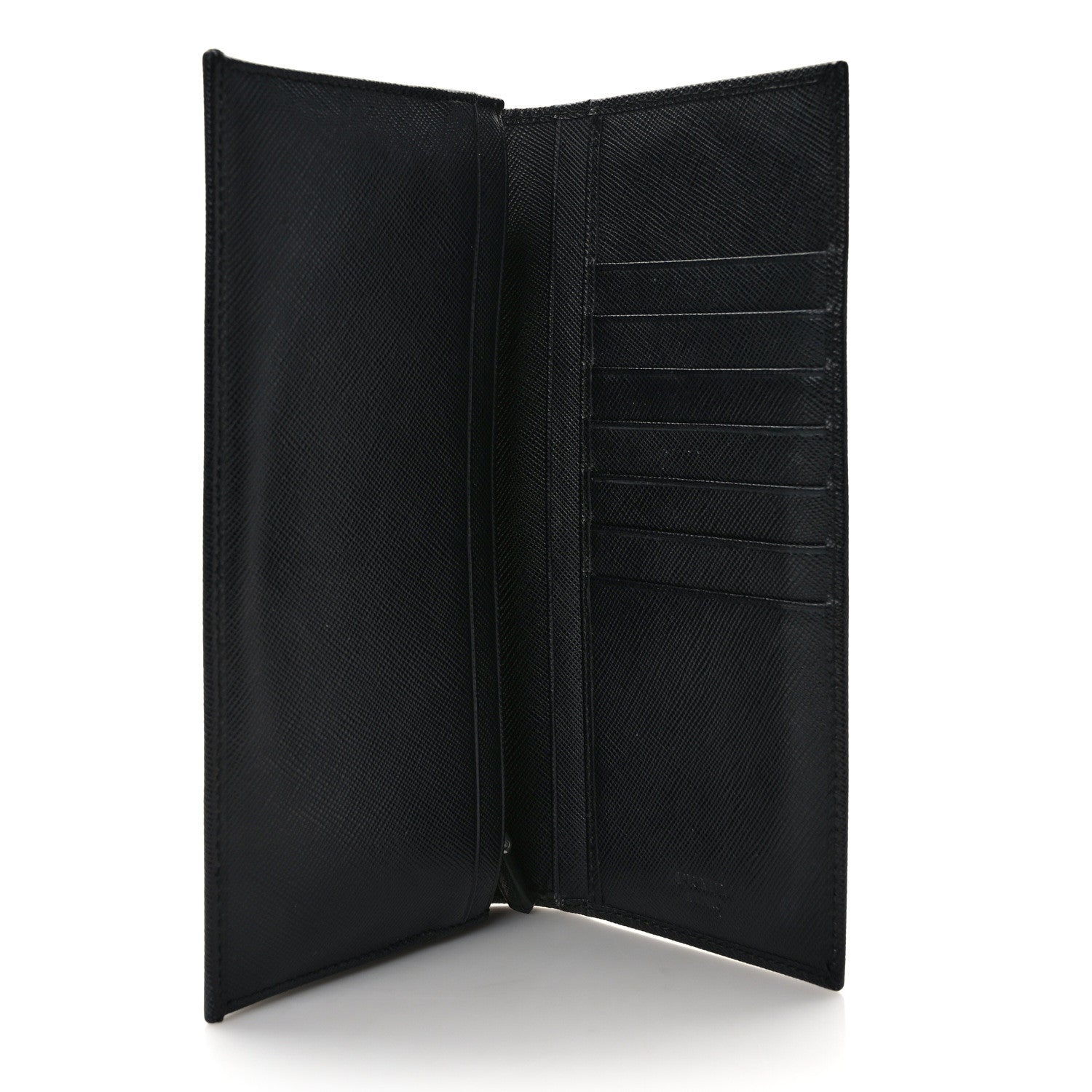 Prada Saffiano Portfolio Wallet Black 5 of 8