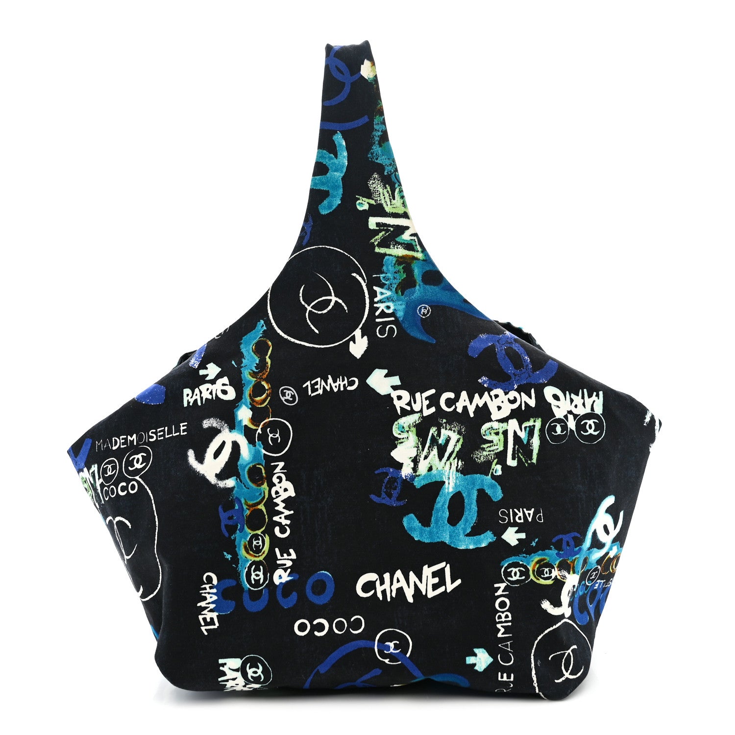 Chanel Canvas Coco Print Tote Black Multi 1 of 10
