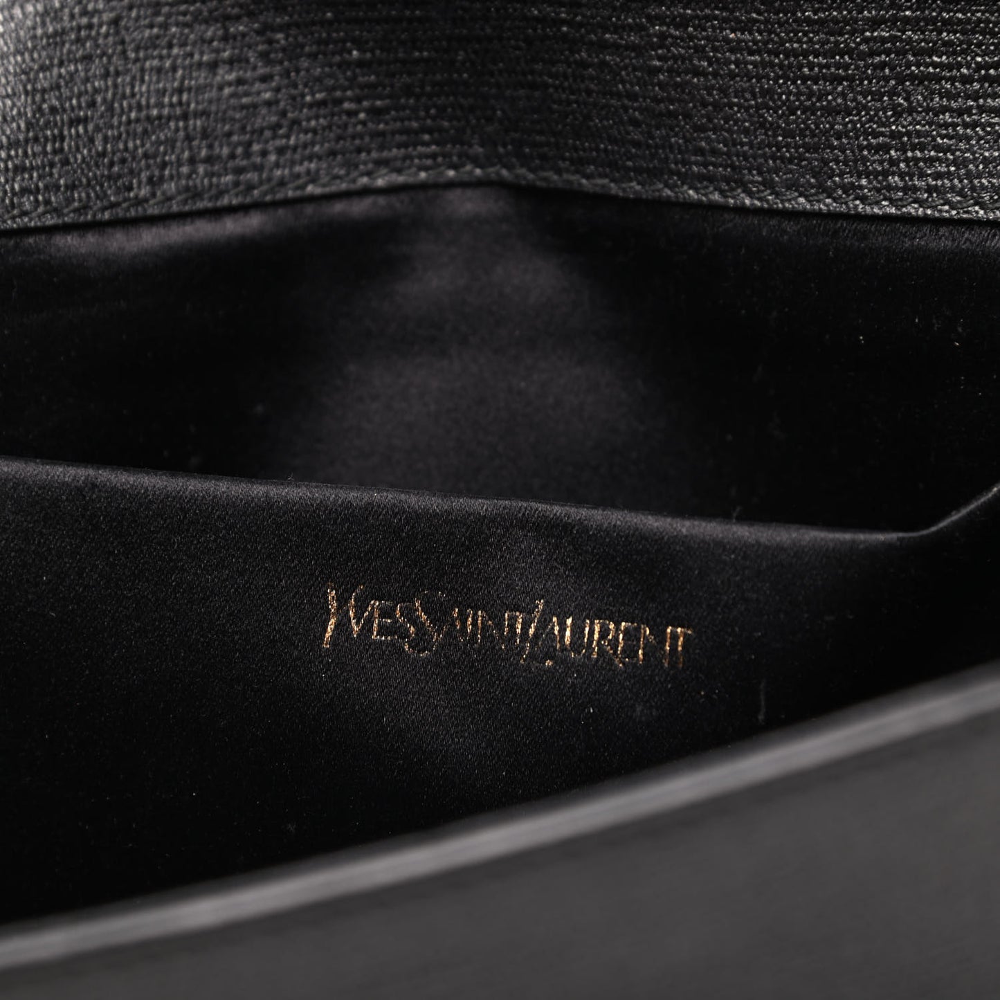 Textured Calfskin Y Ligne Clutch Black