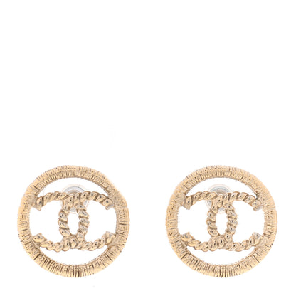 Chanel Twisted CC Earrings Light Gold 1 of 5