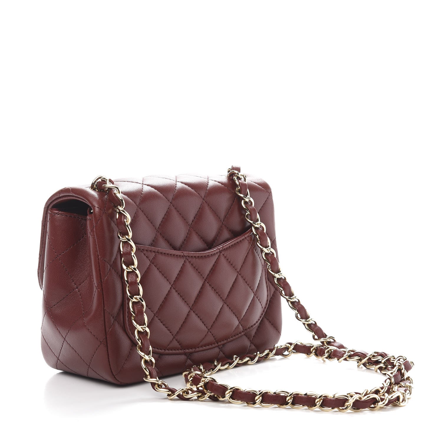 Chanel Lambskin Quilted Mini Square Flap Bordeaux 3 of 10