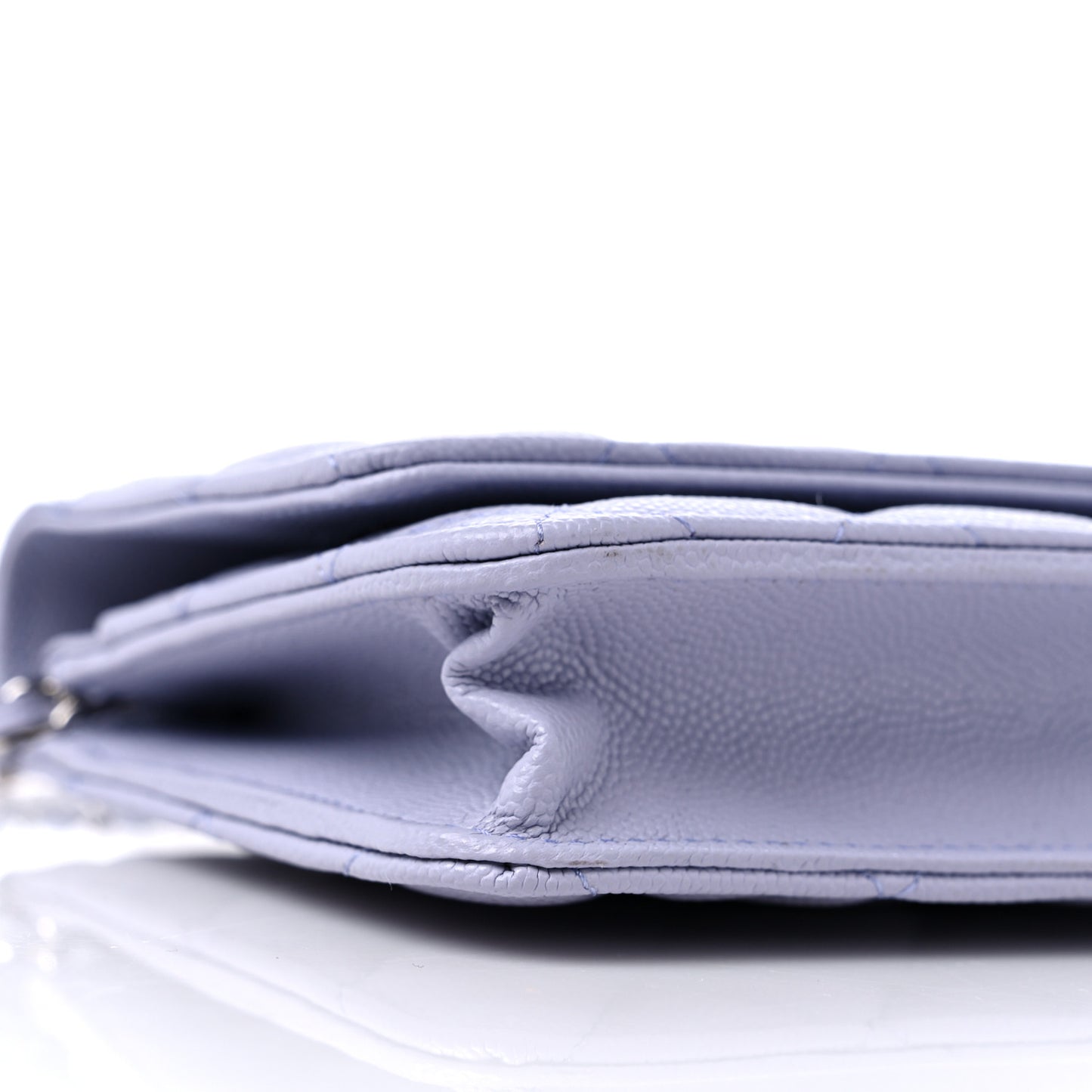 Caviar Quilted Wallet on Chain WOC Light Purple