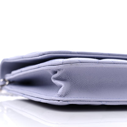 Chanel Caviar Quilted Wallet on Chain WOC Light Purple 9 of 12