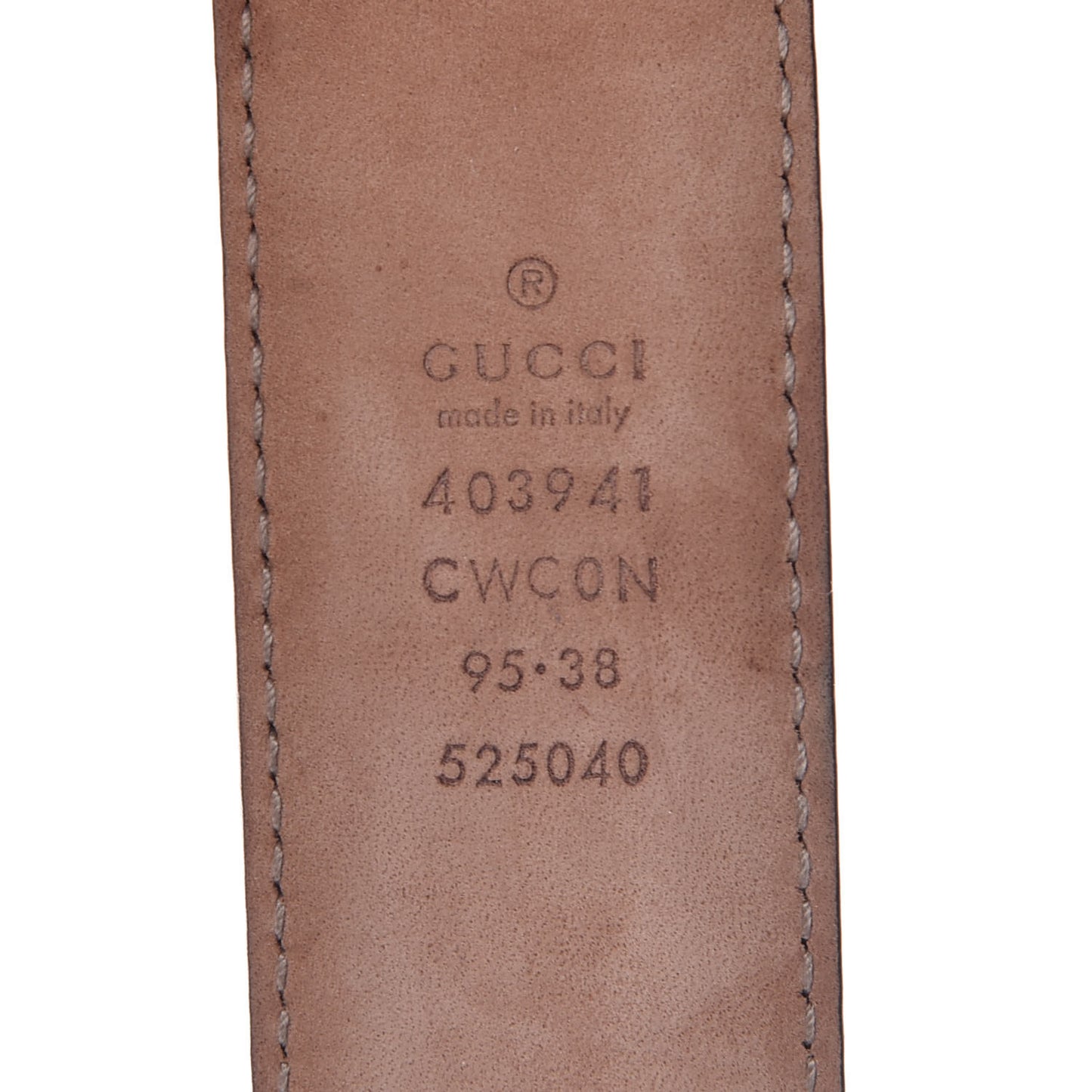 Guccissima Signature Belt 95 38 Dark Brown
