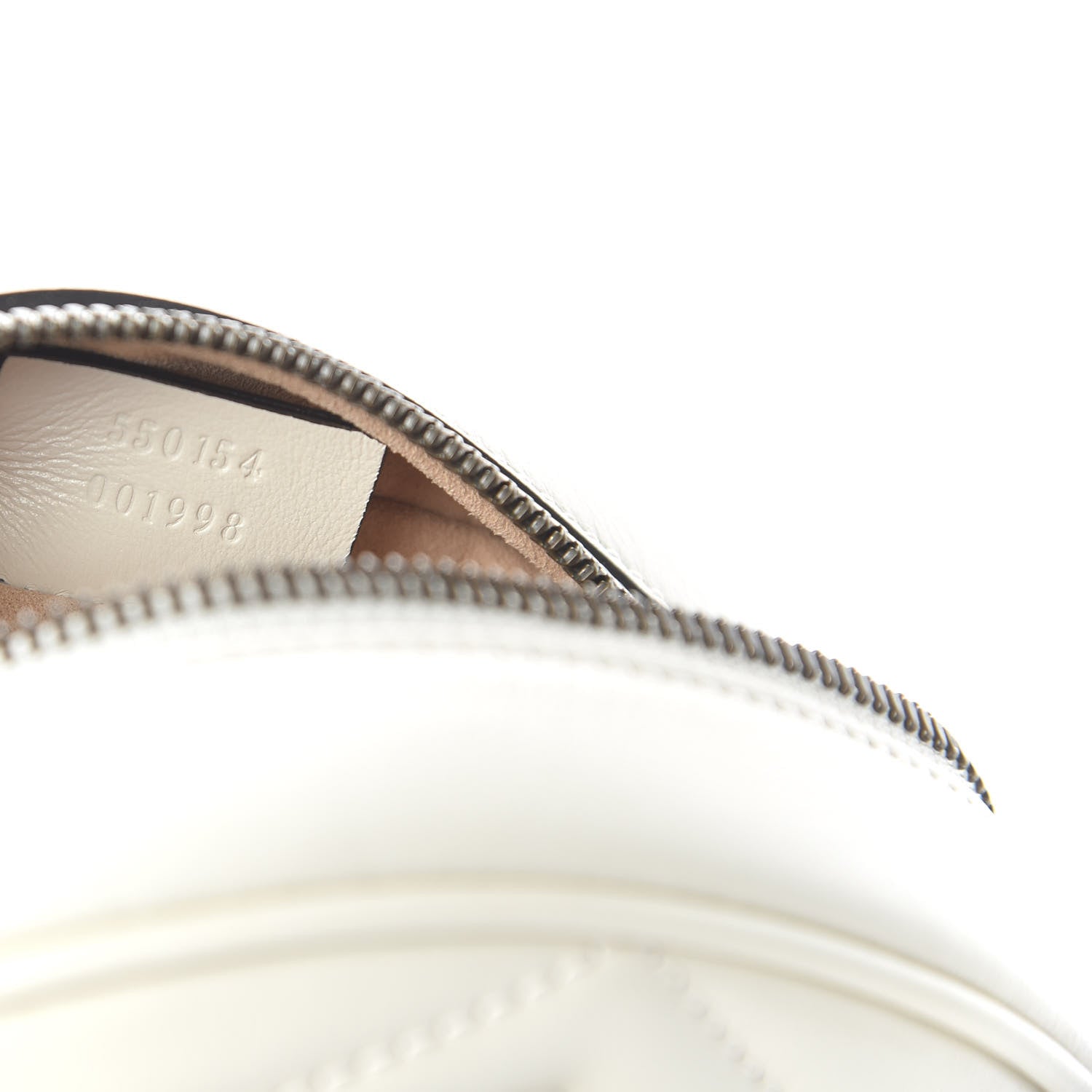 Gucci Calfskin Matelasse Mini GG Marmont Round Shoulder Bag White 9 of 10