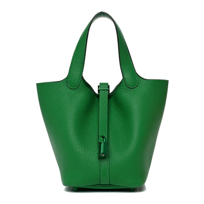 Hermes Taurillon Clemence Monochrome Picotin Lock 18 PM Bambou 1 of 9