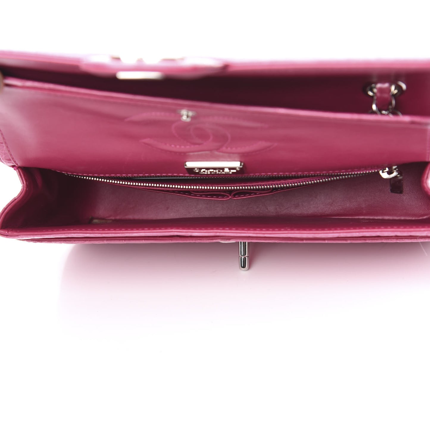 Alligator Medium Double Flap Pink