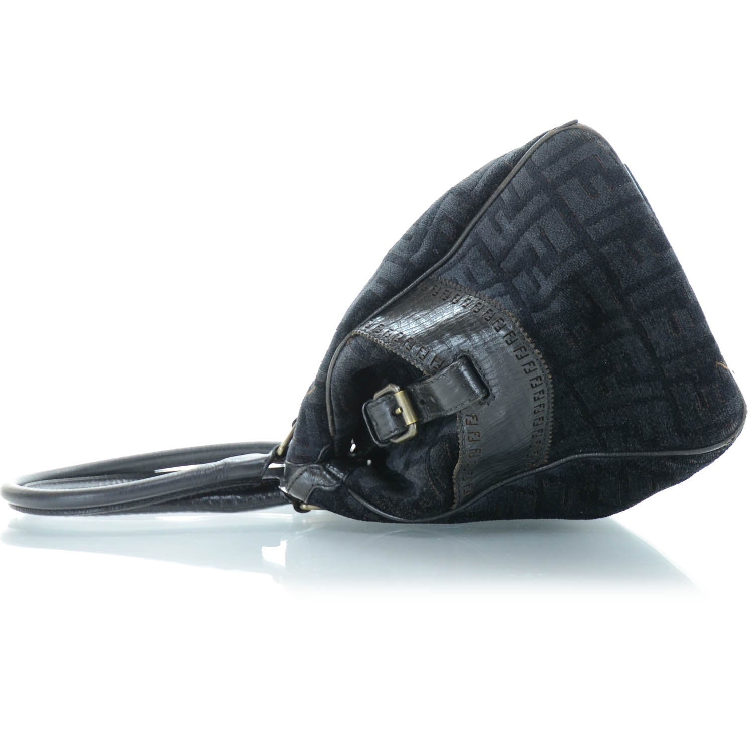 Fendi Velour Zucca Bag De Jour Grey 5 of 8
