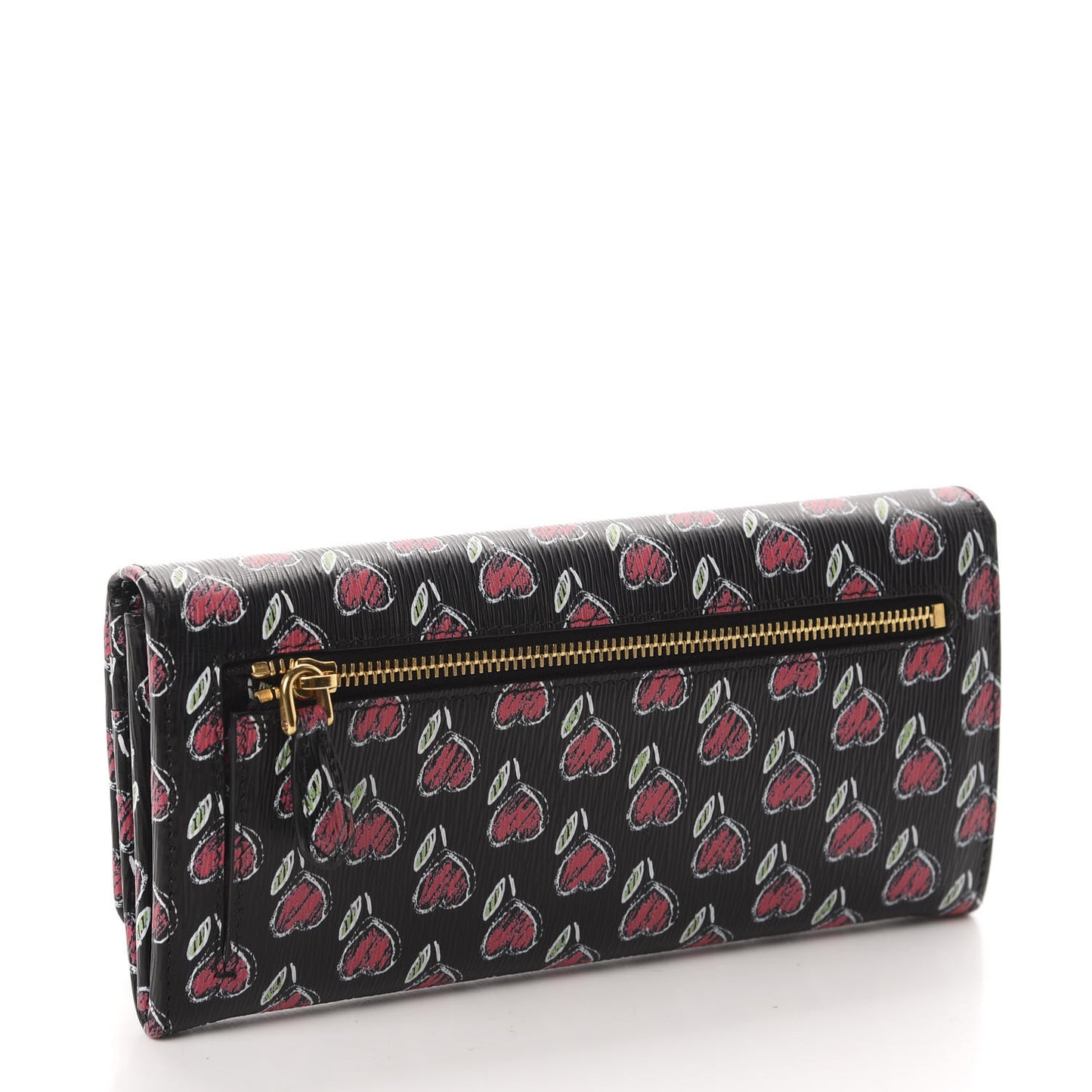 Vitello Move Love Continental Flap Travel Wallet Black