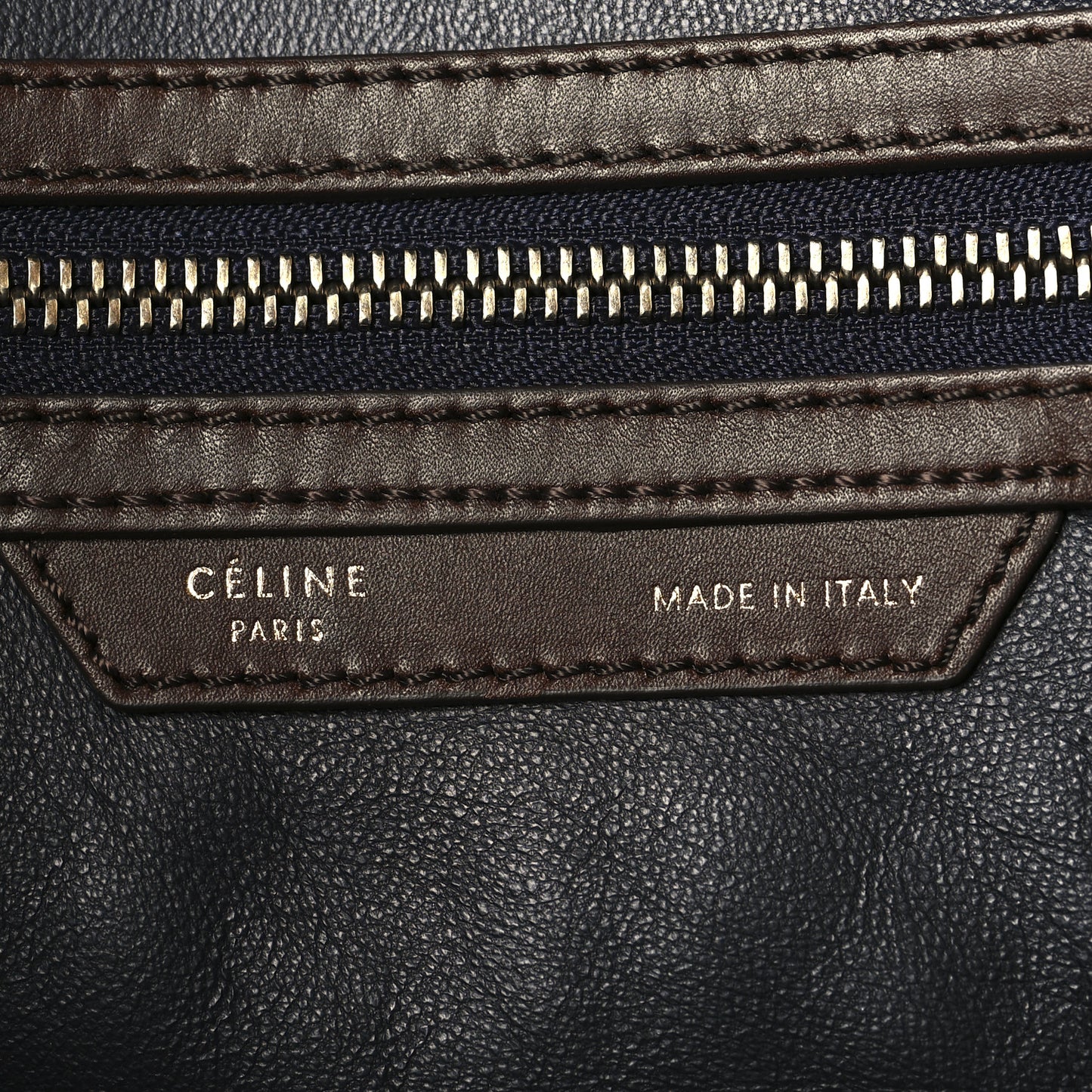 Smooth Calfskin Mini Tri-Color Luggage Navy