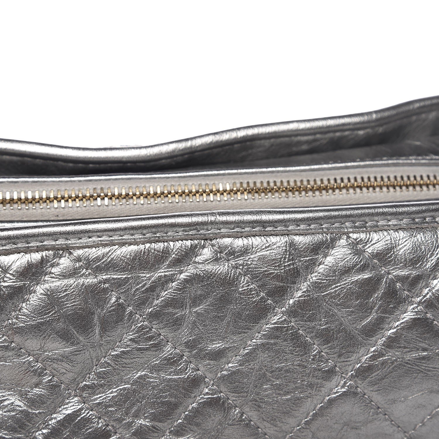 Chanel Metallic Aged Calfskin Quilted Medium Gabrielle Silver 11 of 12