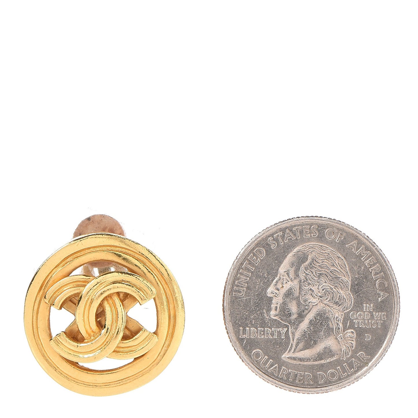 CC Clip On Earrings Gold