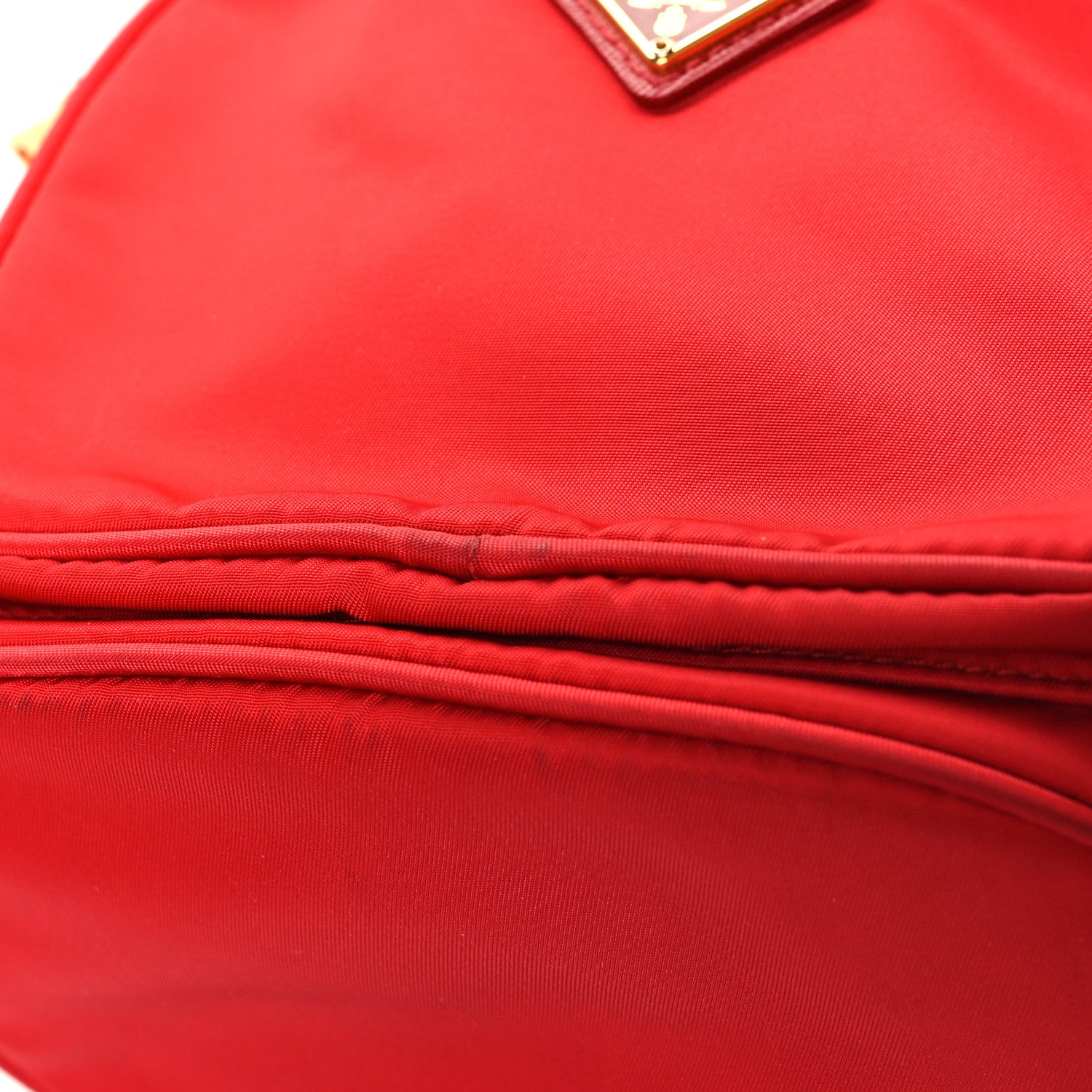 Prada Saffiano Tessuto Nylon Mini Bucket Crossbody Bag Rosso 11 of 11