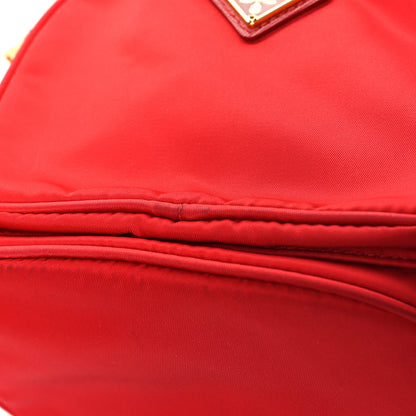 Prada Saffiano Tessuto Nylon Mini Bucket Crossbody Bag Rosso 11 of 11