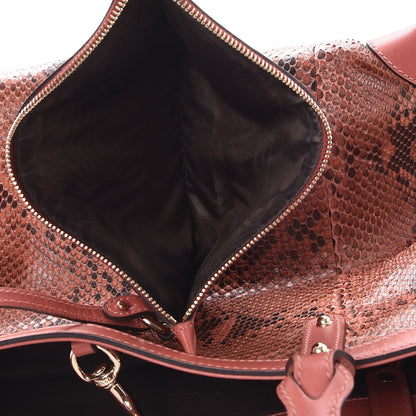 Gucci Python Medium Craft Tote Coral 7 of 9
