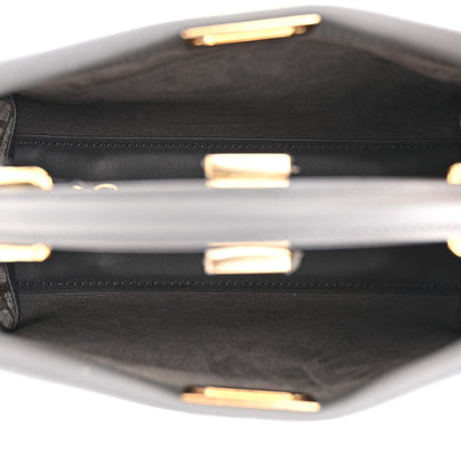 Fendi Vitello Seta Chenille FF Mini Peekaboo Iconic Satchel Anthracite Asfalto 5 of 11