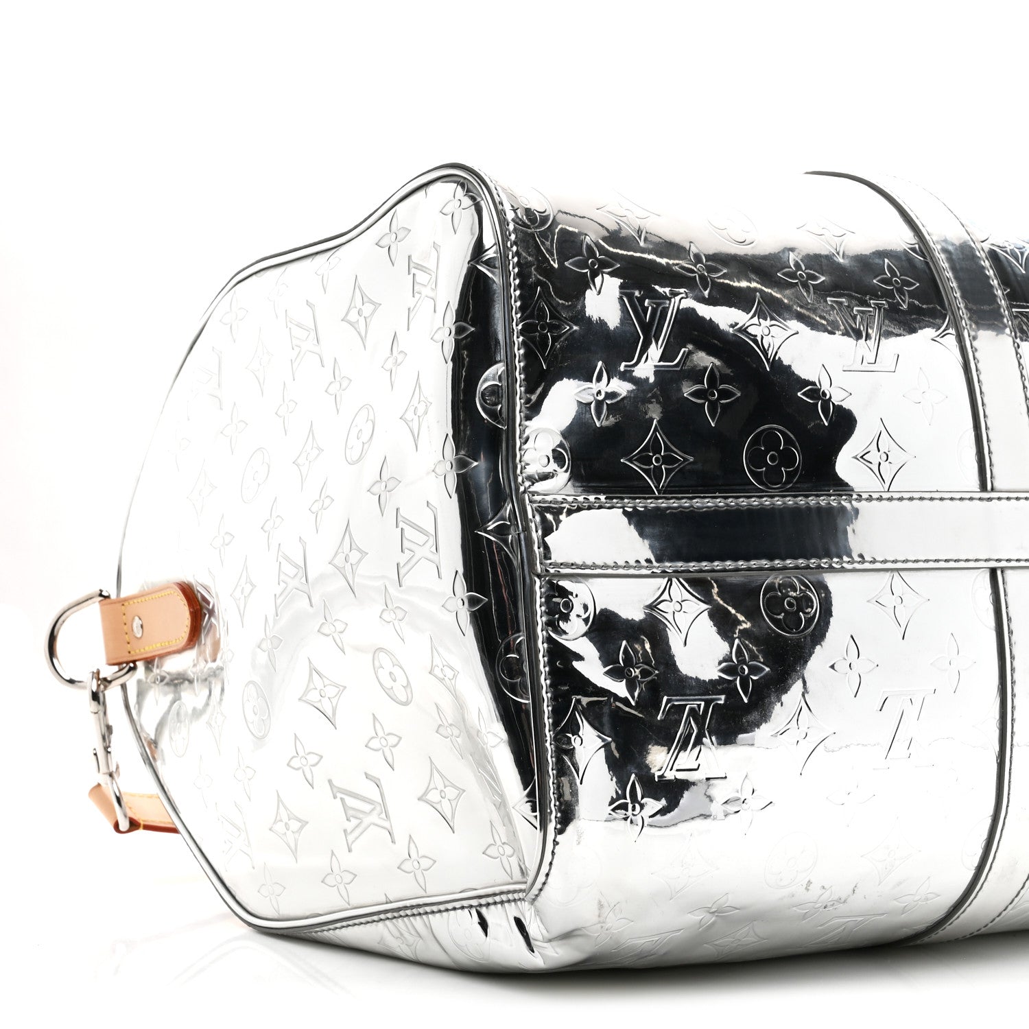 Louis Vuitton Monogram Mirror Keepall Bandouliere 50 Silver 7 of 8