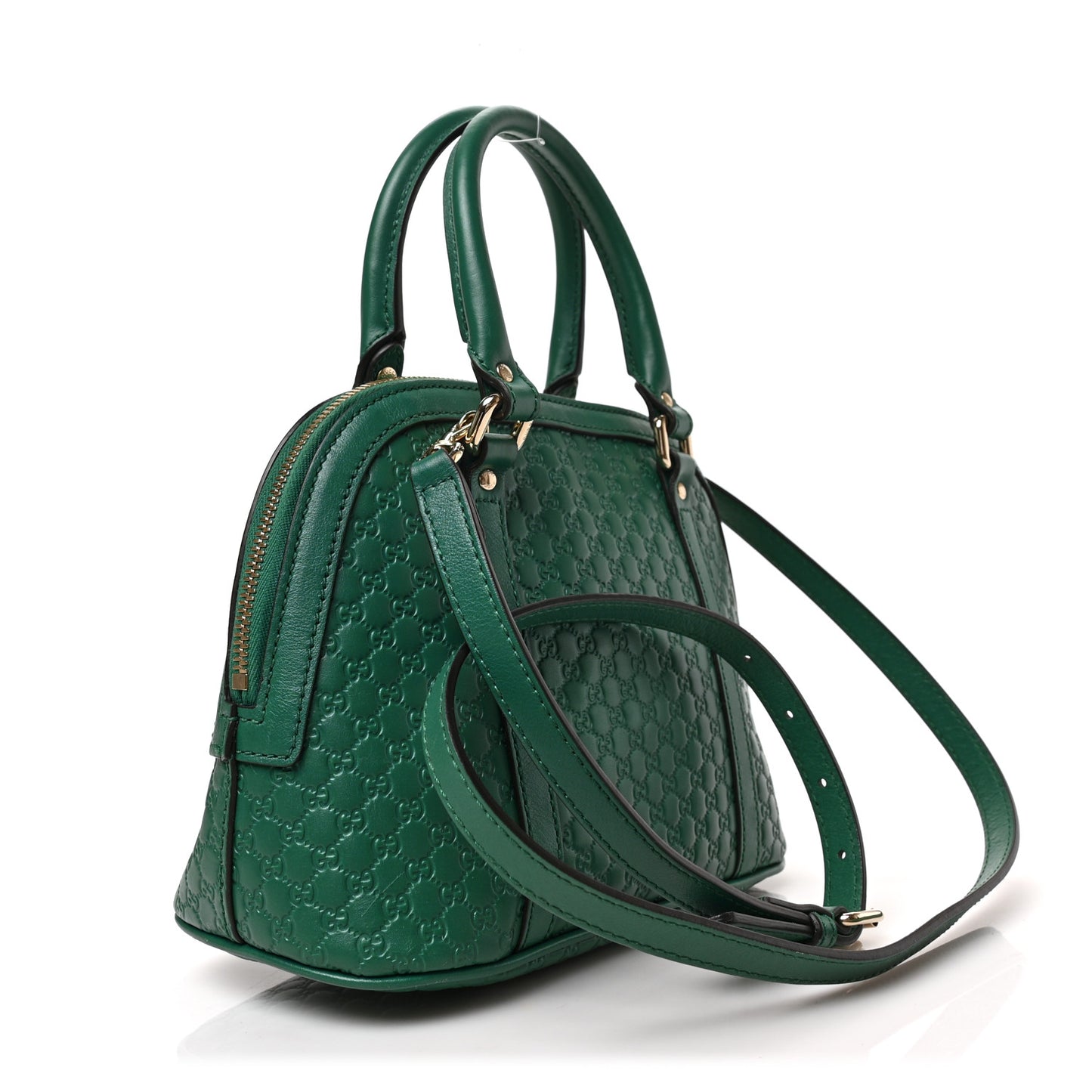 Soft Microguccissima Mini Dome Bag Emerald