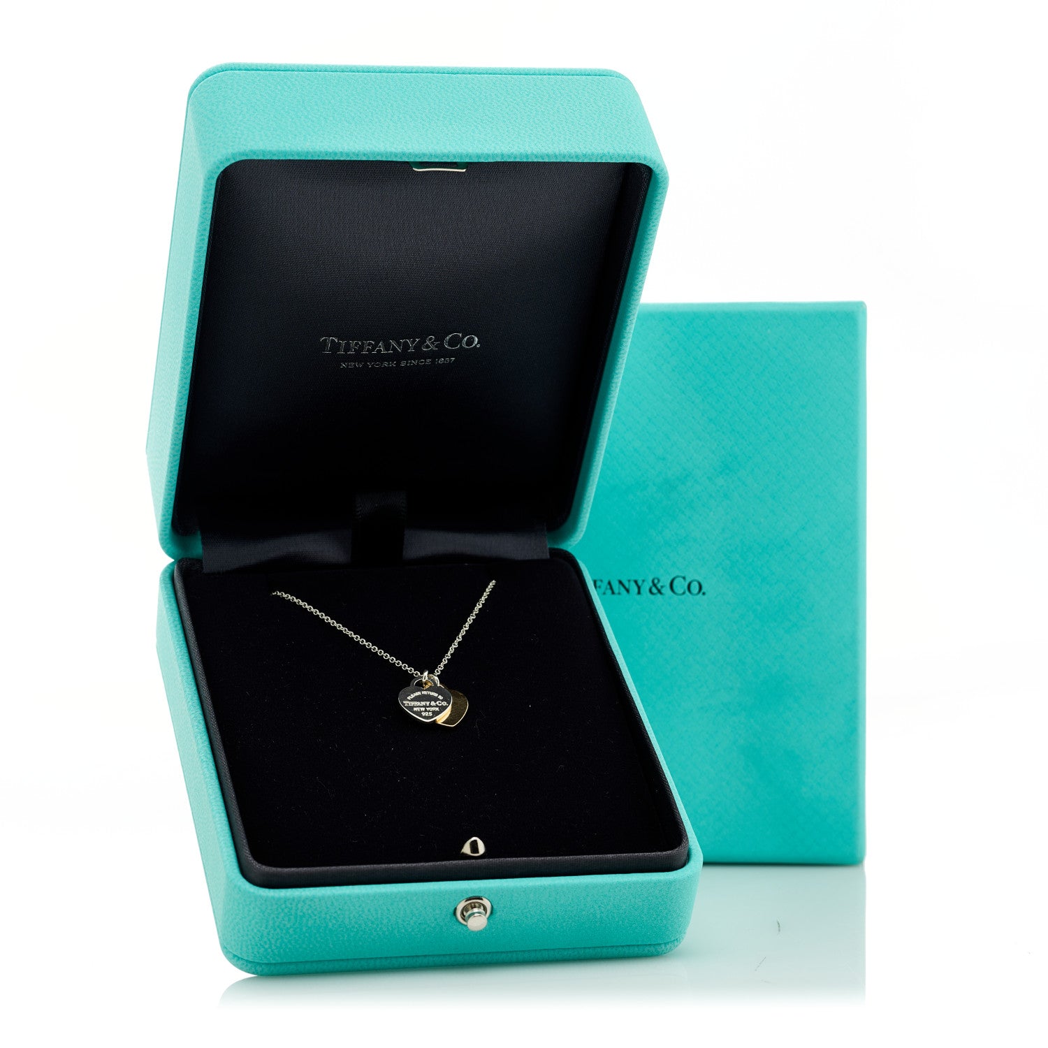 Tiffany Sterling Silver 18K Rose Gold Mini Return to Tiffany