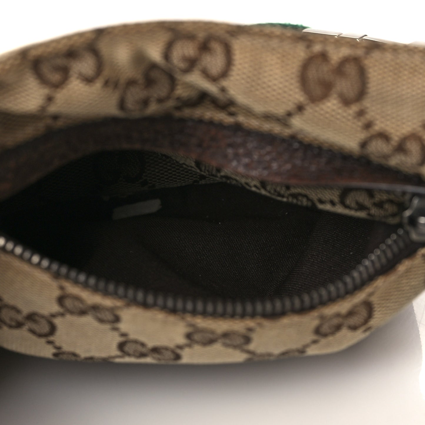GG Monogram Double Pocket Belt Bag Dark Brown