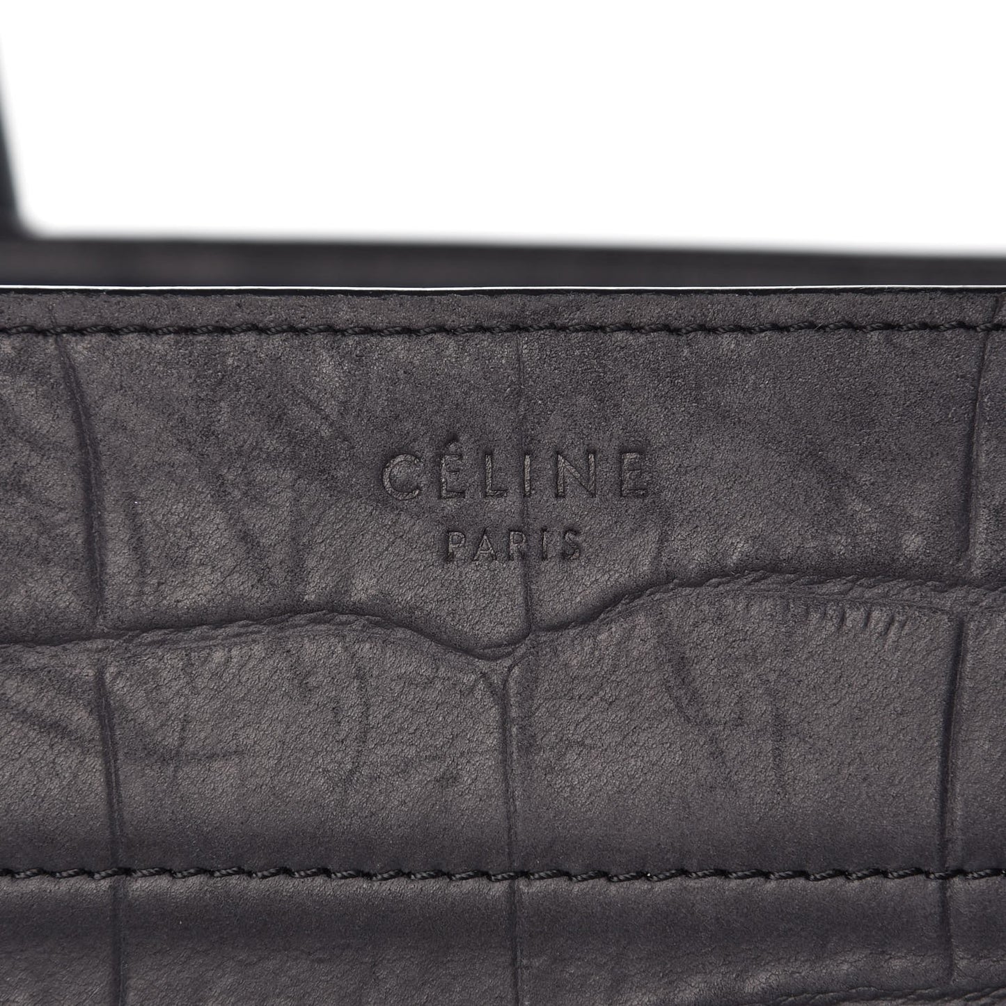 Crocodile Embossed Nubuck Medium Phantom Luggage Navy