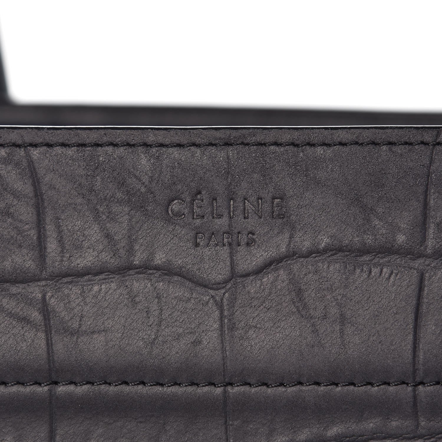 Celine Crocodile Embossed Nubuck Medium Phantom Luggage Navy 6 of 24