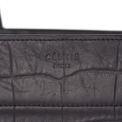Celine Crocodile Embossed Nubuck Medium Phantom Luggage Navy 6 of 24