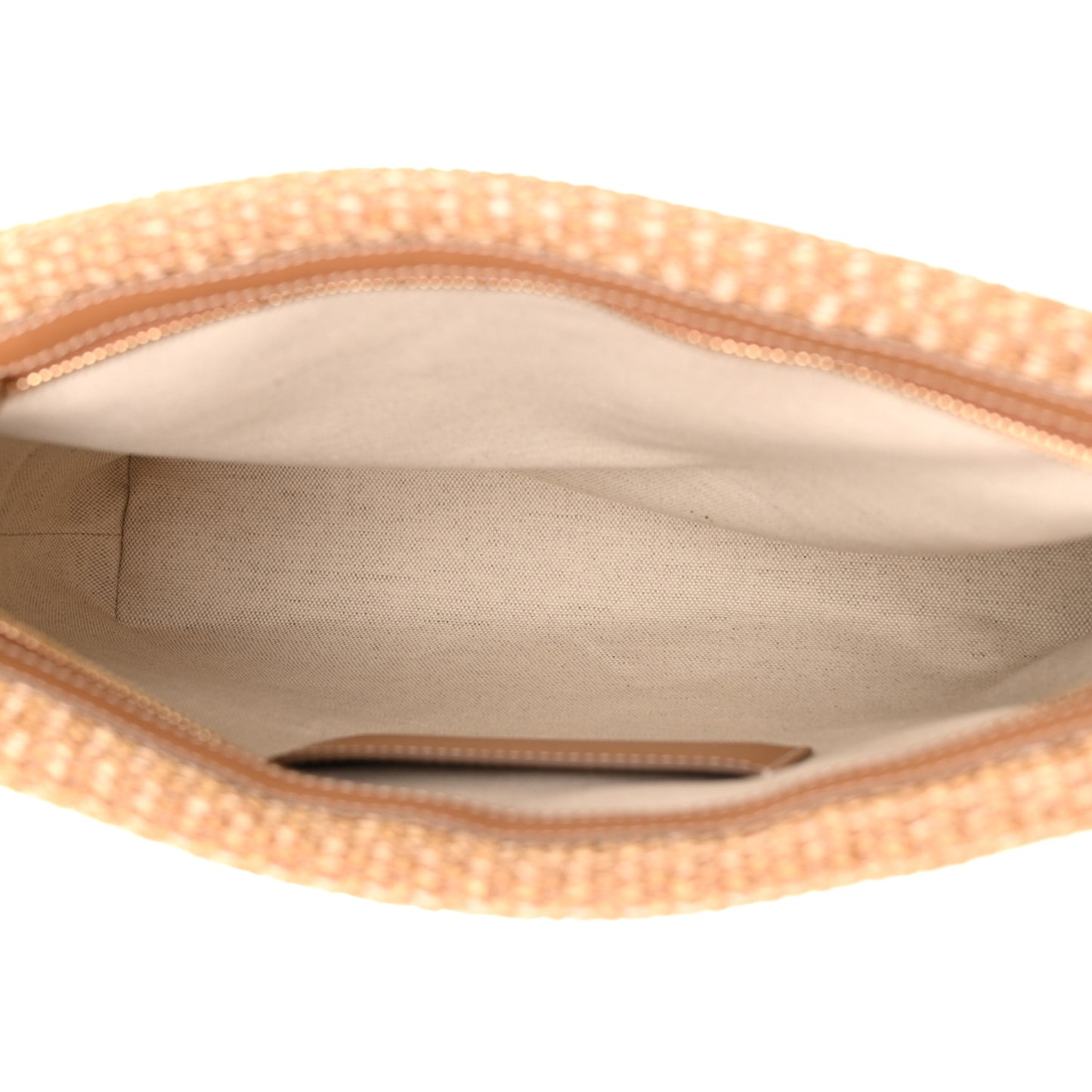 Raffia TB Duncan Pouch Natural Beige