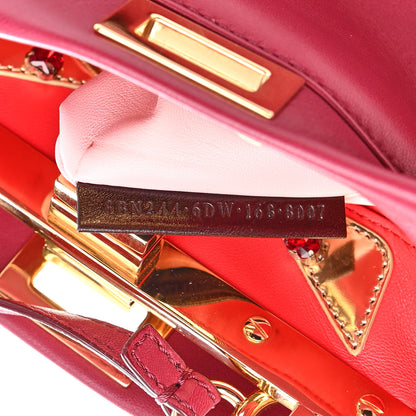 Fendi Nappa Monster Eyes Mini Peekaboo Iconic Satchel Amarena Fiamma 8 of 10