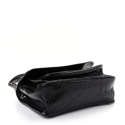Saint Laurent Crinkled Calfskin Matelasse Monogram Medium Niki Chain Satchel Black 4 of 10