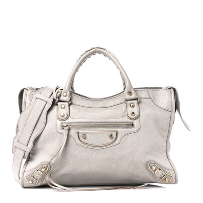 Balenciaga Chevre Gold Metallic Edge Hardware City Gris Perle 3 of 13