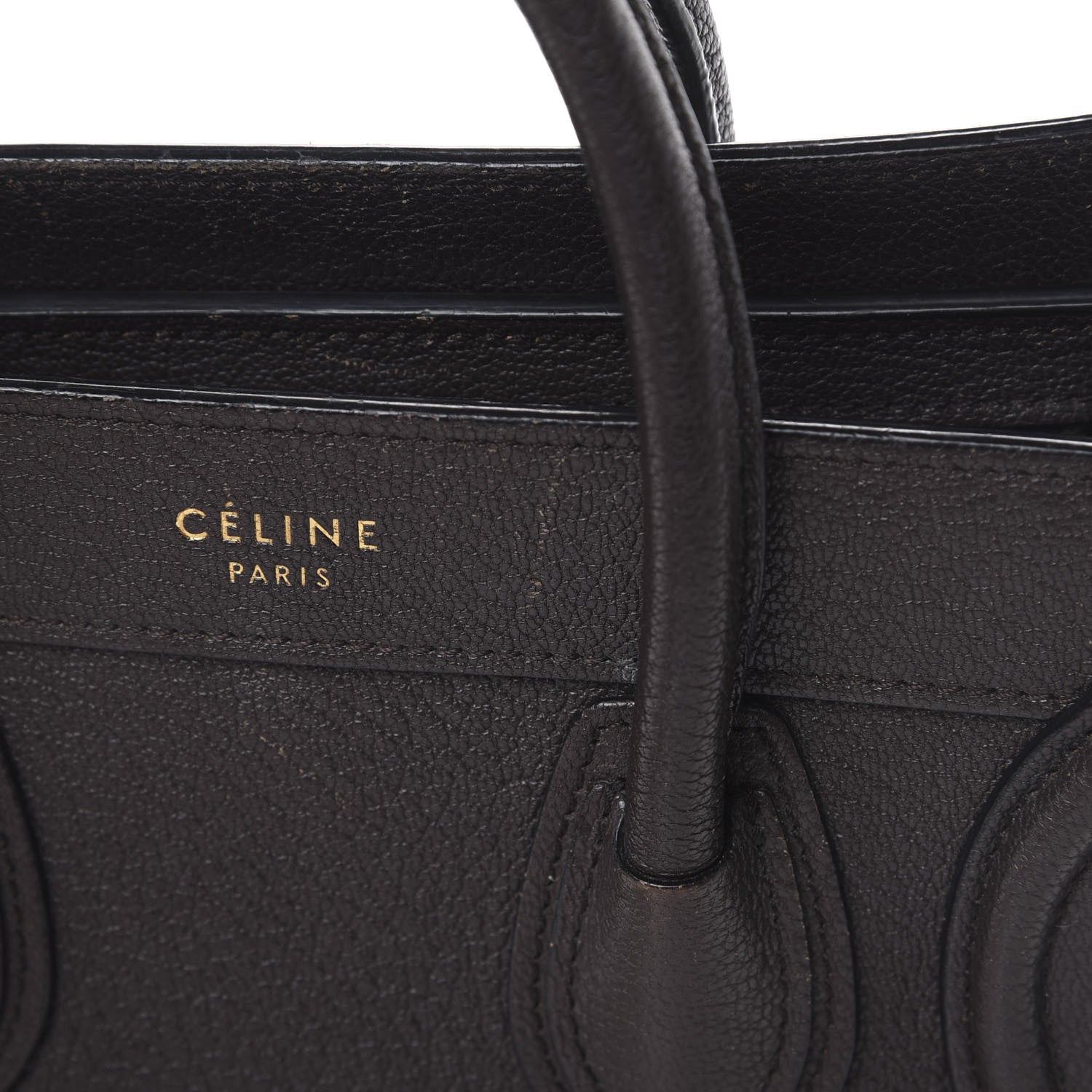 Celine Drummed Calfskin Nano Luggage Brown 16 of 20