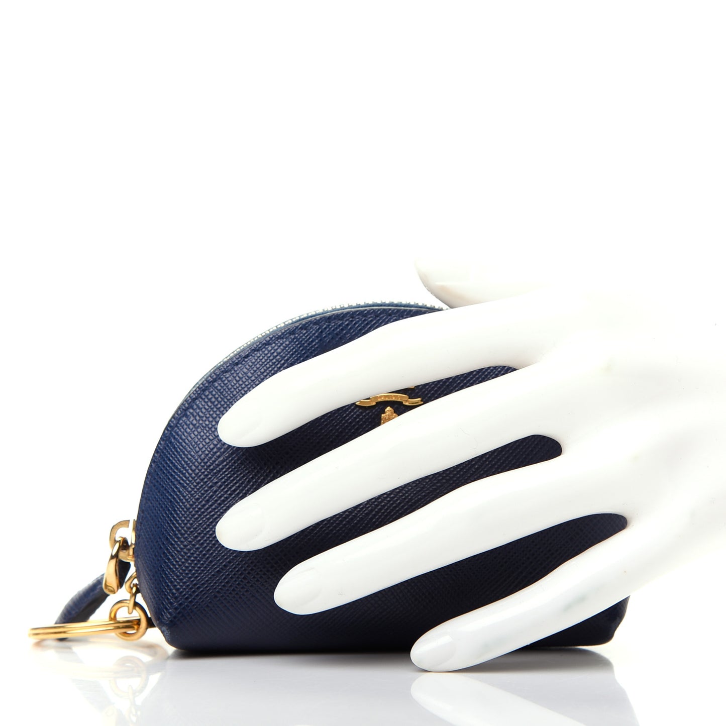 Saffiano Metal Coin Purse Bluette