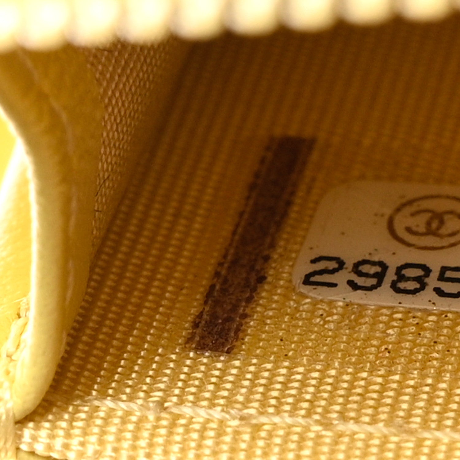 Chanel Caviar Chevron Quilted Boy Zip Around Coin Purse Wallet Yellow 7 of 8