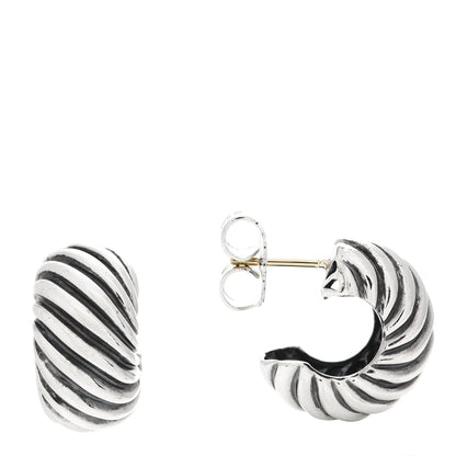 David Yurman Sterling Silver Cable Classics Hoop Earrings 1 of 5