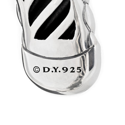 David Yurman Sterling Silver Diamond 17mm Waverly Bracelet 3 of 3