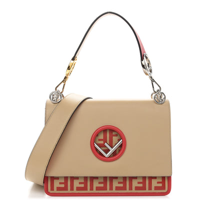 Fendi Vitello Century F is Fendi FF Embossed Kan I Shoulder Bag Amido Fiamma 1 of 10