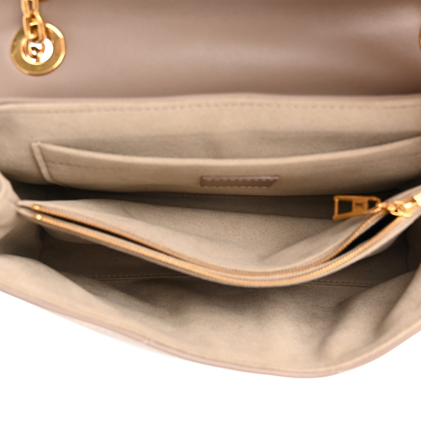 Calfskin LV New Wave Chain Bag Taupe