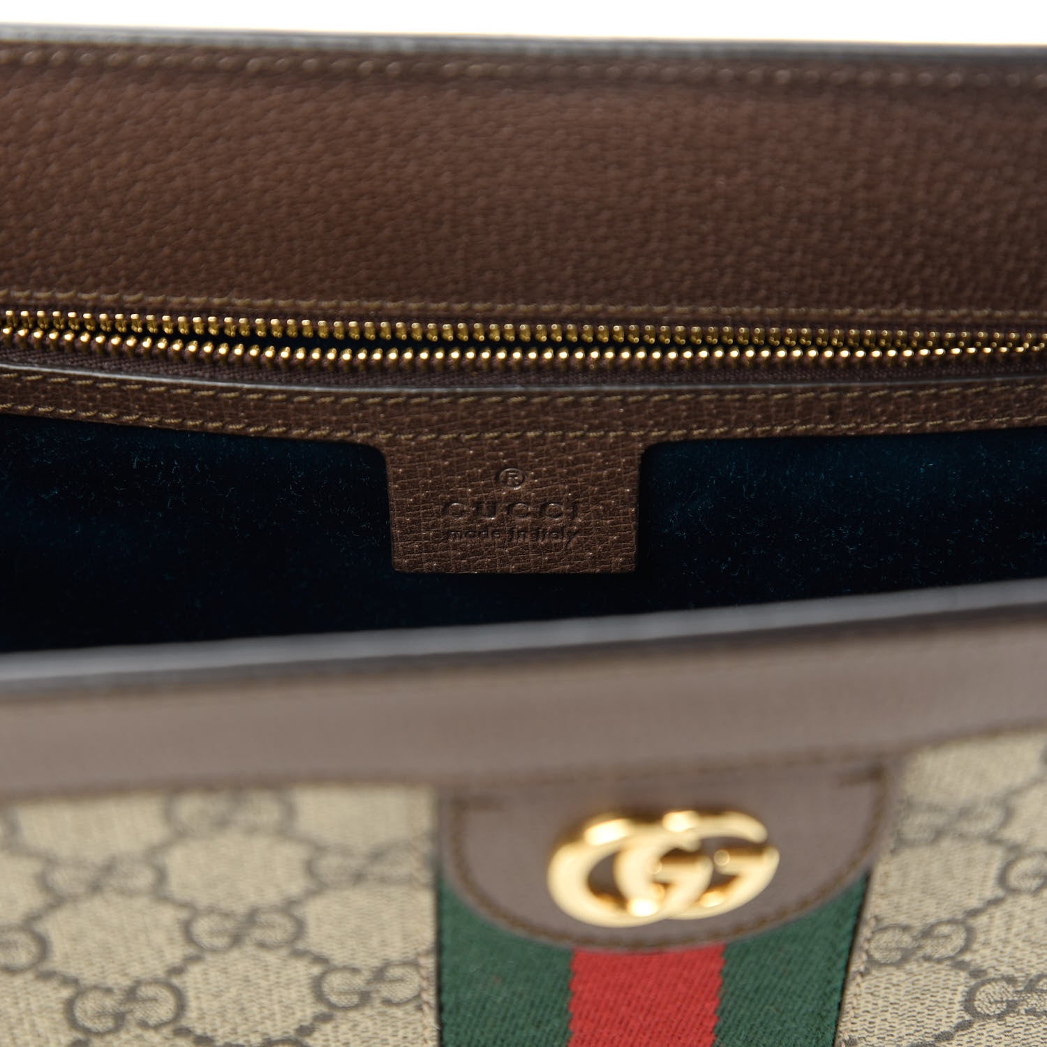 Gucci GG Supreme Monogram Web Medium Ophidia Chain Shoulder Bag Brown 8 of 10
