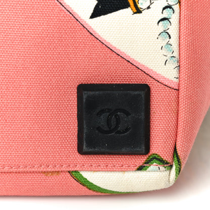 Chanel Canvas Coco Hearts Print Tote Multi 10 of 22