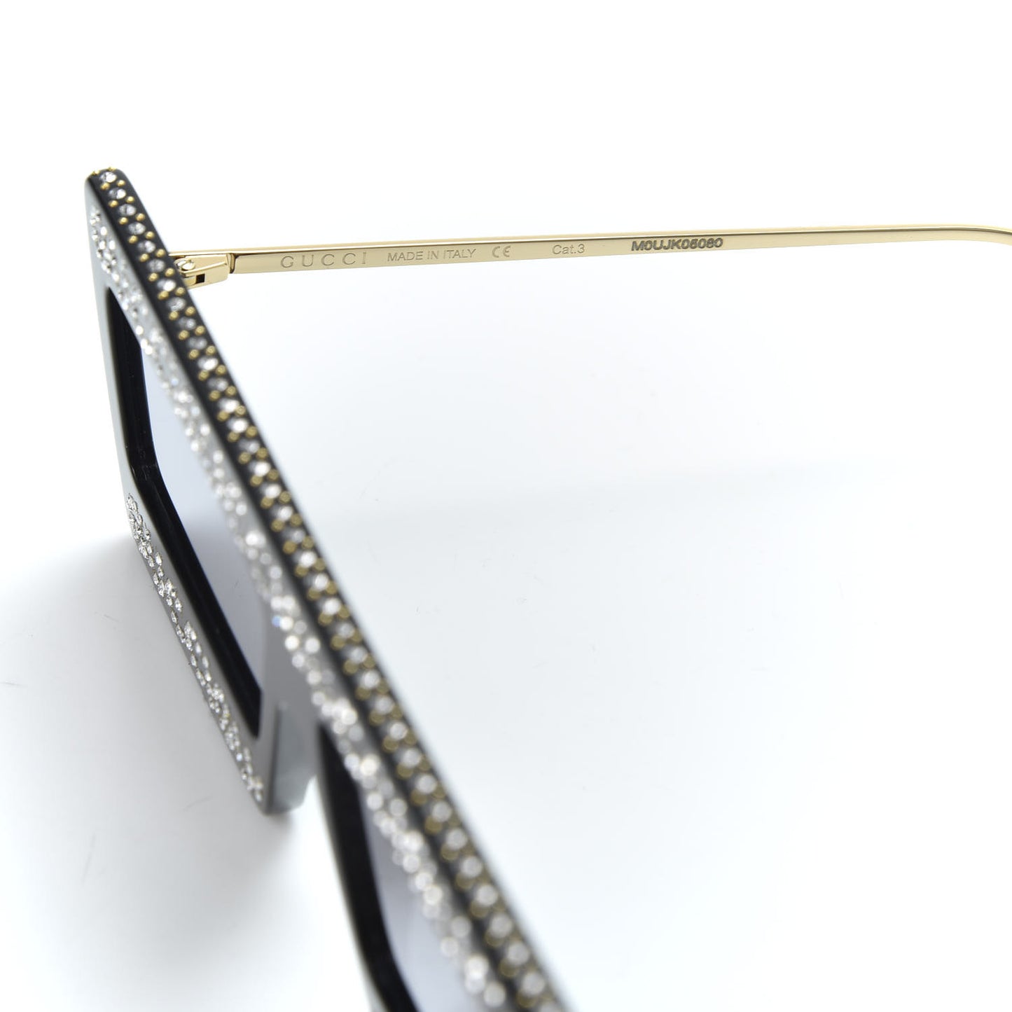 Acetate Crystal Mask-Frame Sunglasses GG0431S Black