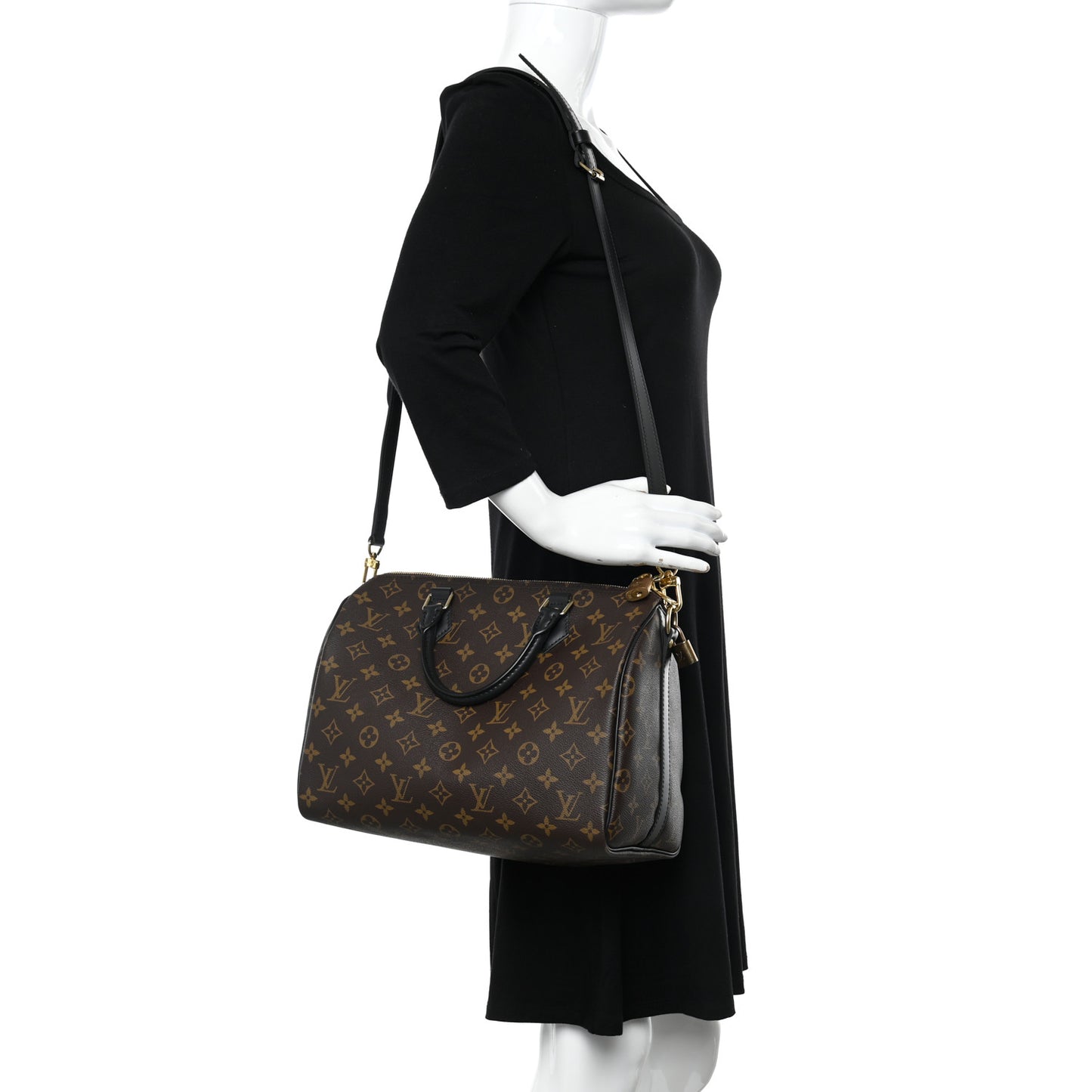 Monogram My World Tour Speedy Bandouliere 30 Black