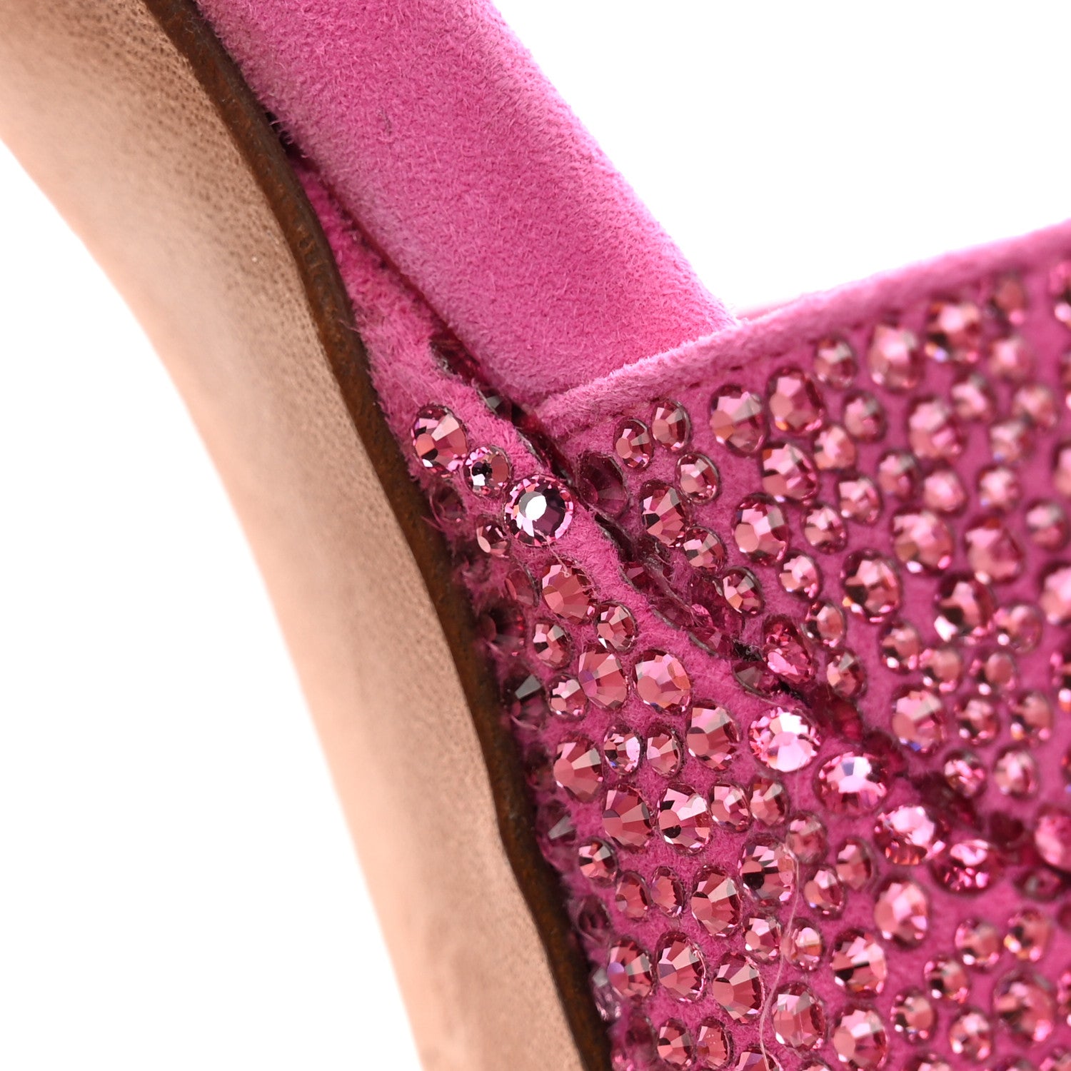 Valentino Garavani Crystal Suede Tan-Go 55/155mm Platform Pumps 39.5 Pink 10 of 11