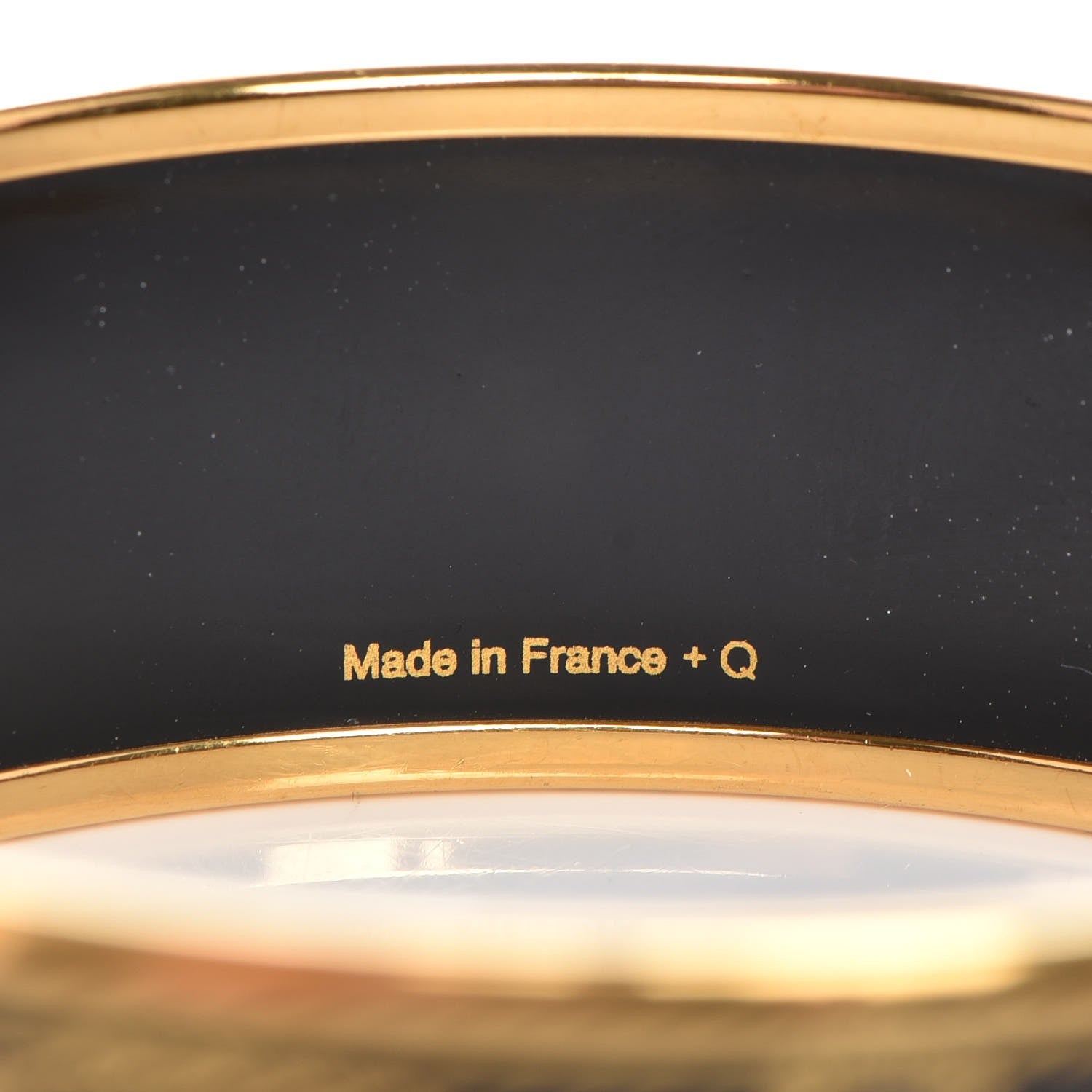 Hermes Enamel Printed Wide Grand Apparat Bracelet 65 Black 4 of 6