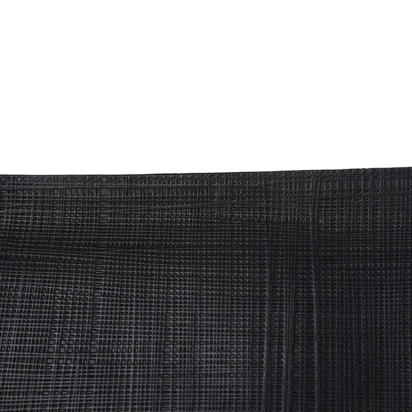 Calfskin Linen Embossed Large T Pouch Black