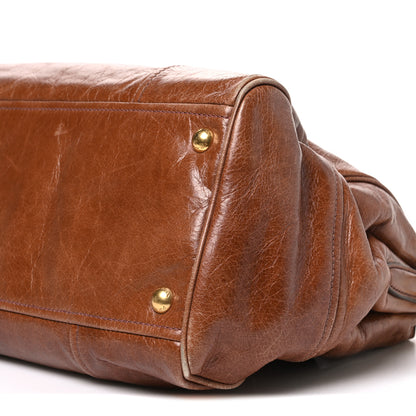 Prada Vitello Shine Shopping Satchel Giunco 10 of 11