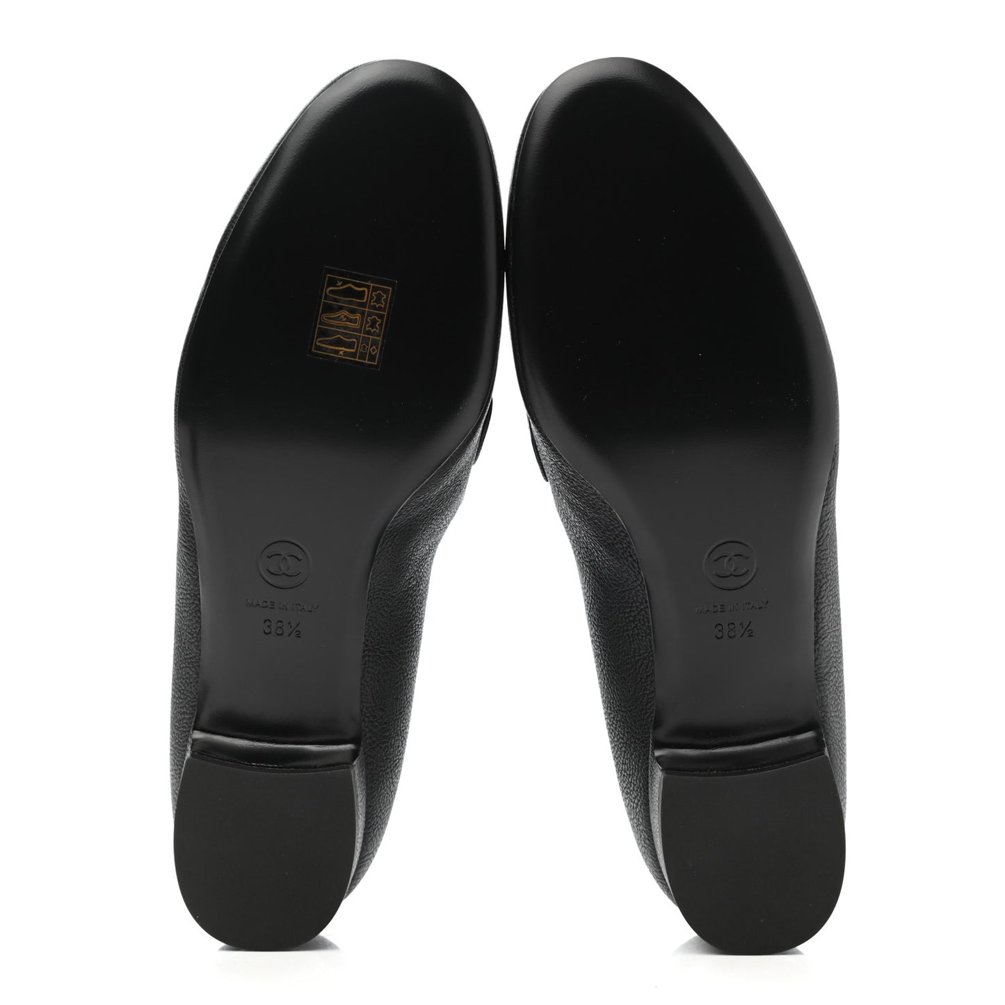 Calfskin CC Mocassin Loafers 38.5 Black