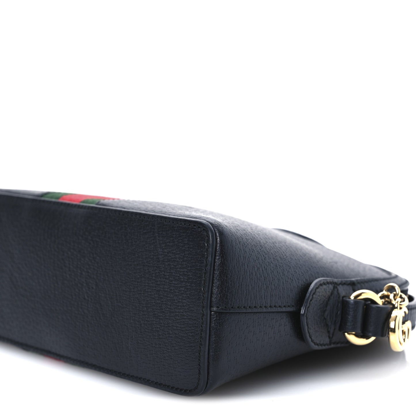 Calfskin GG Web Small Ophidia Dome Shoulder Bag Black